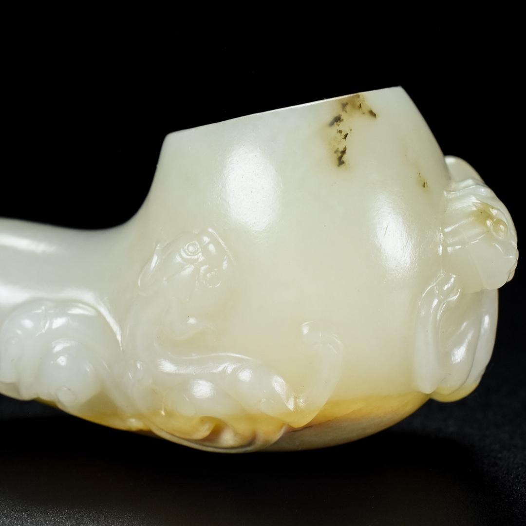 旧藏,和田玉烟斗,雕工精细