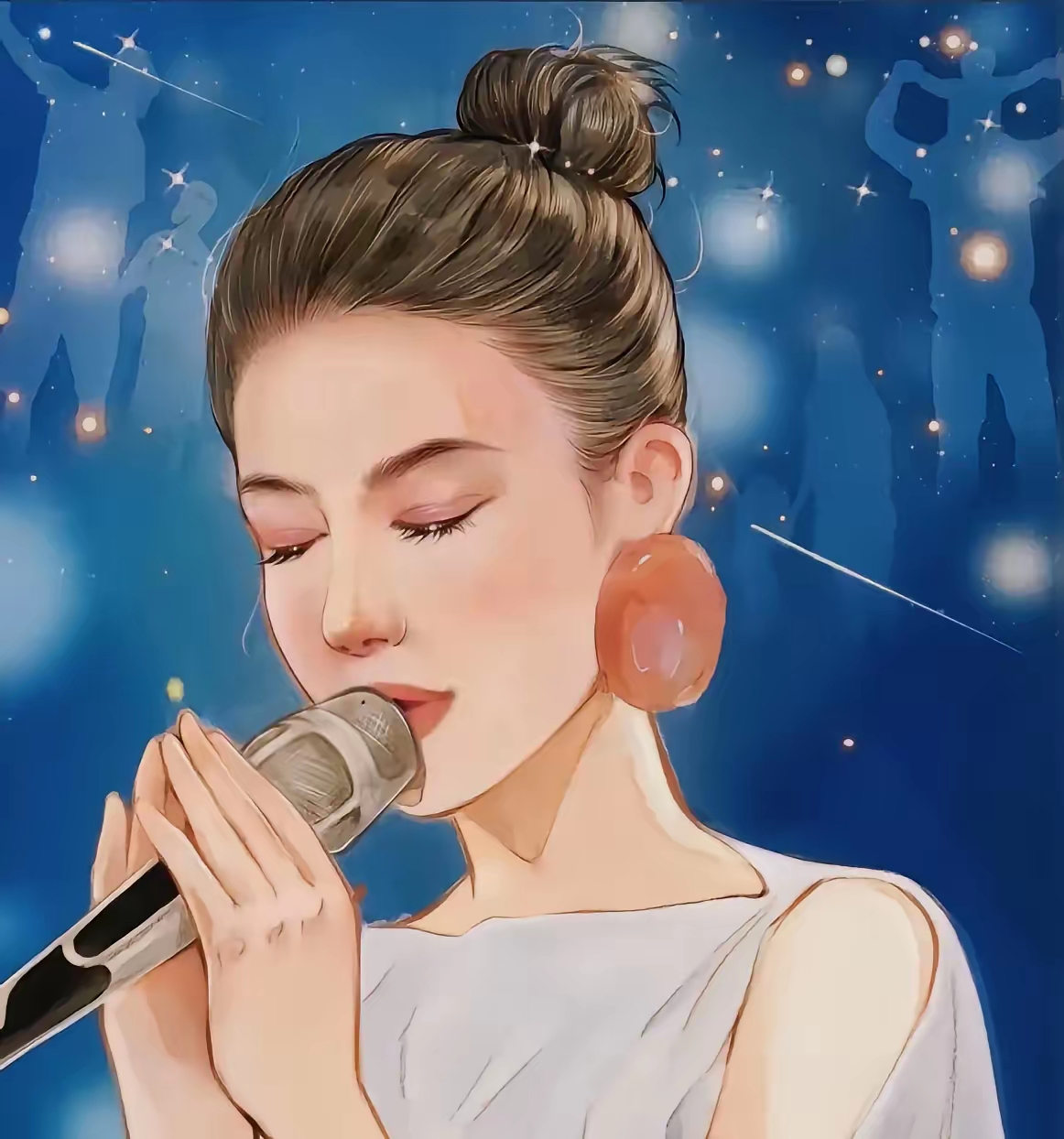 现在王家就剩王菲简笔画头像王菲的唱歌图片动漫的歌王菲动画图片来时