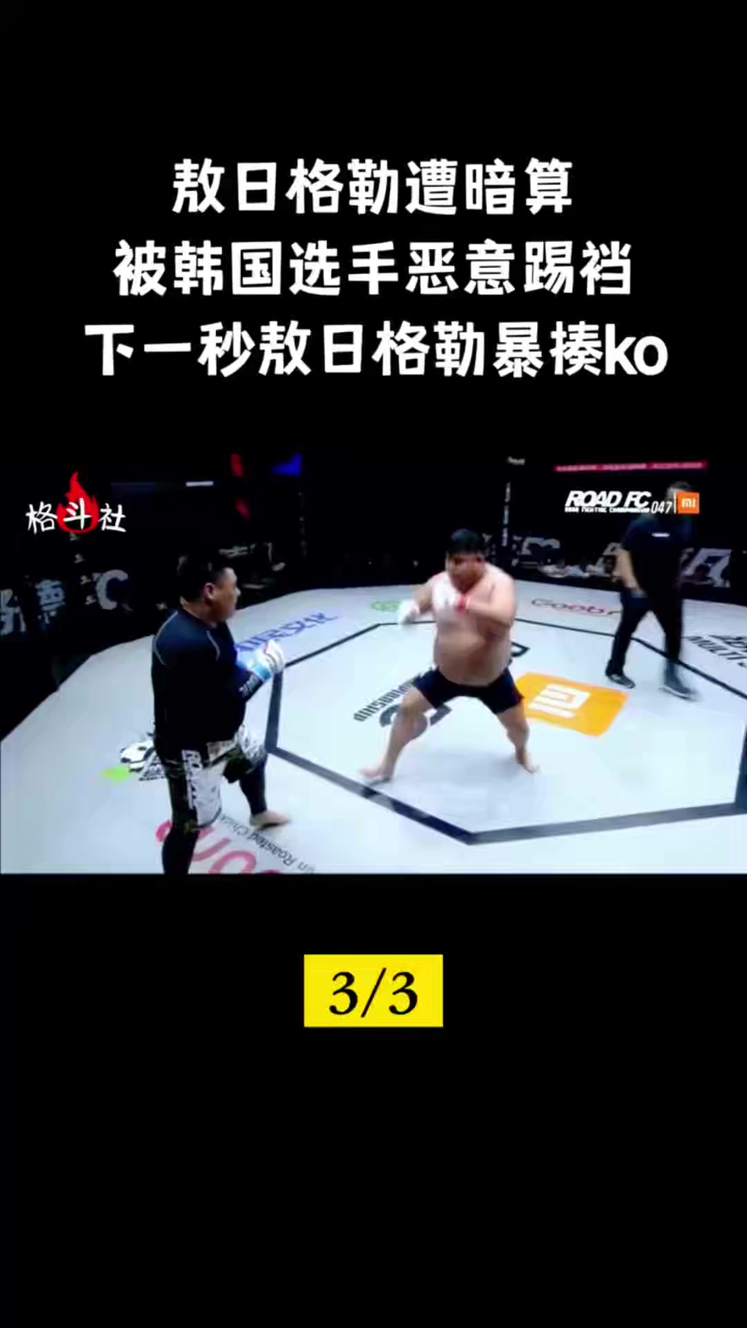 下一秒敖日格勒暴揍ko