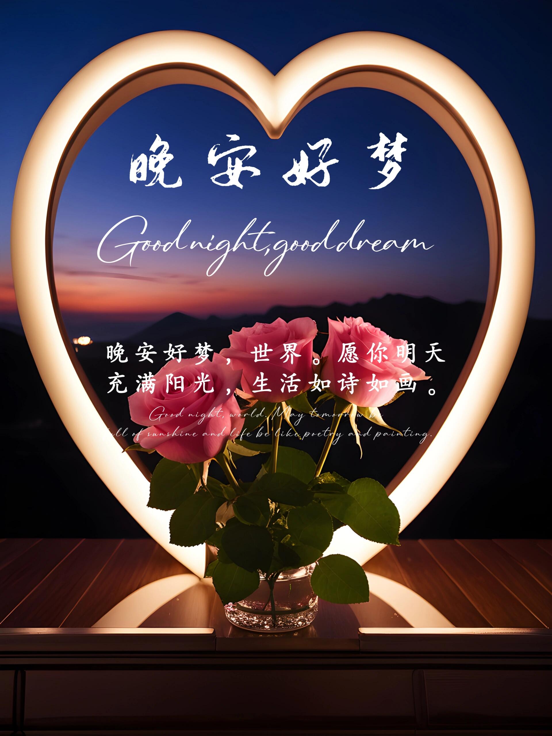 晚来微风抚人心, 梦绕温柔情谊深