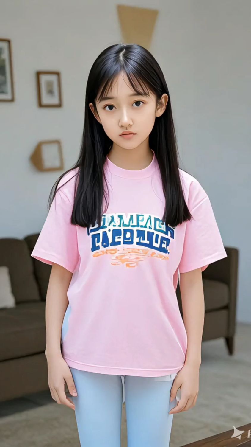可爱的长发小女孩