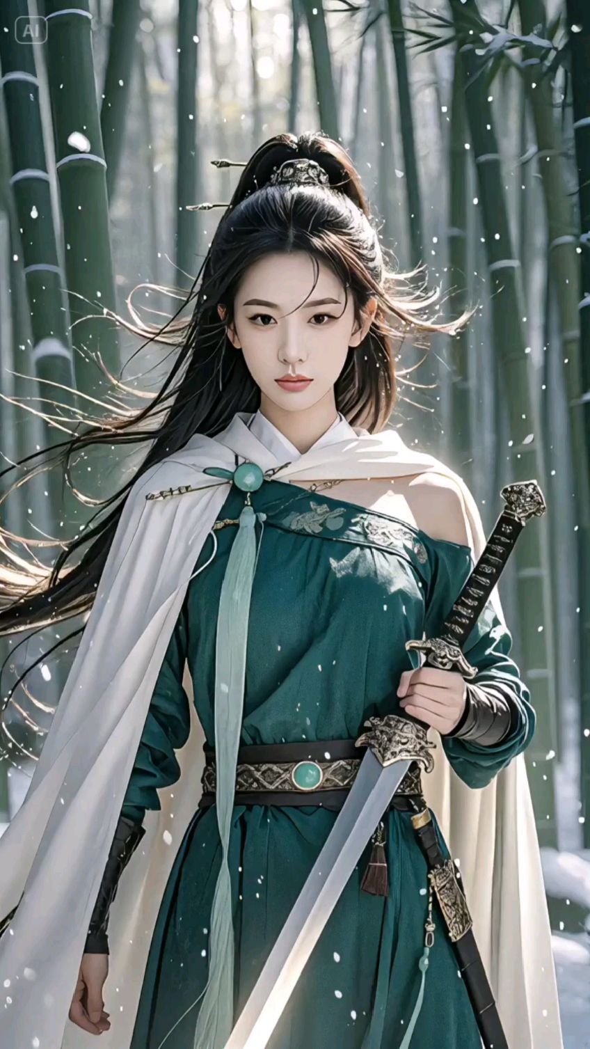 一袭青衣武侠中的女侠客,曾经多少人的侠客梦