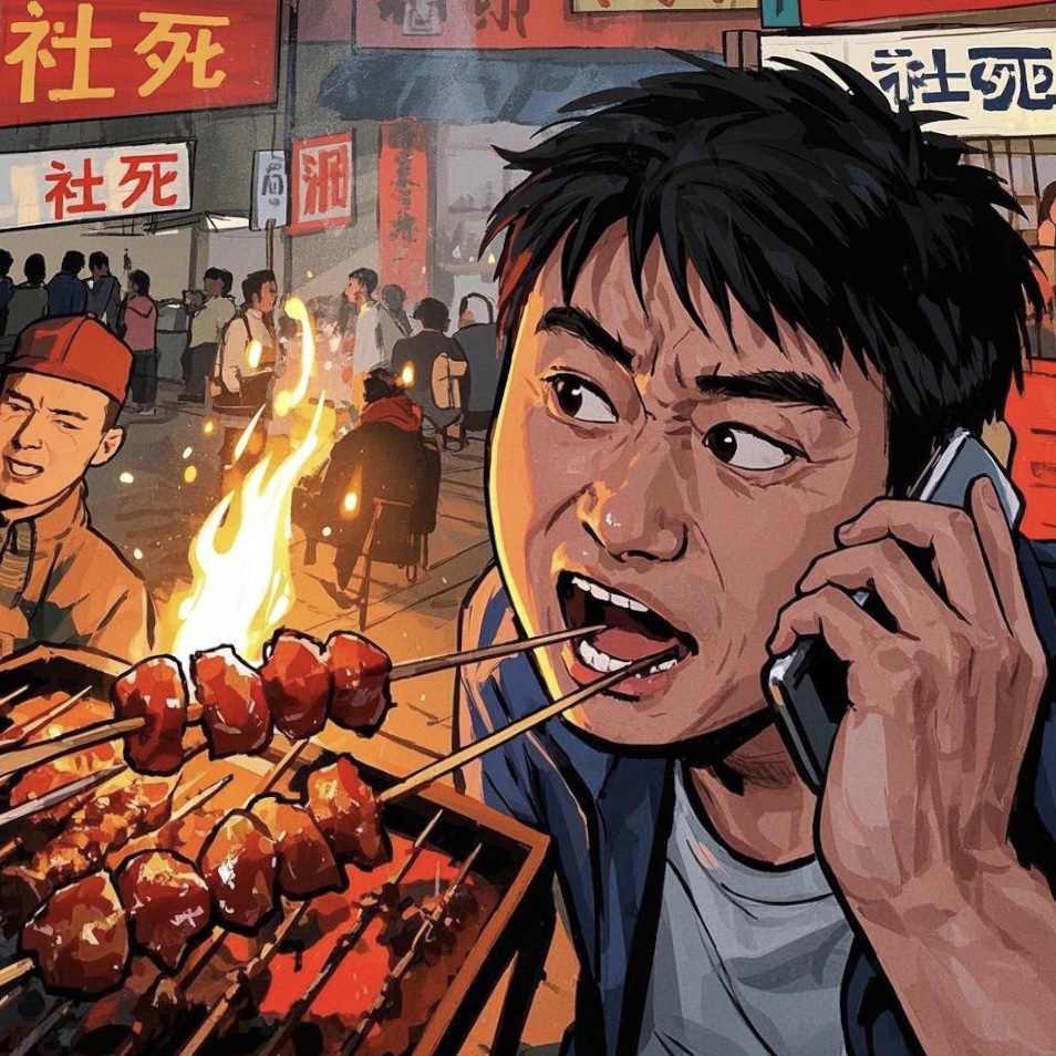 今天馋烤串馋得不行,一下班就冲去了常去的那家