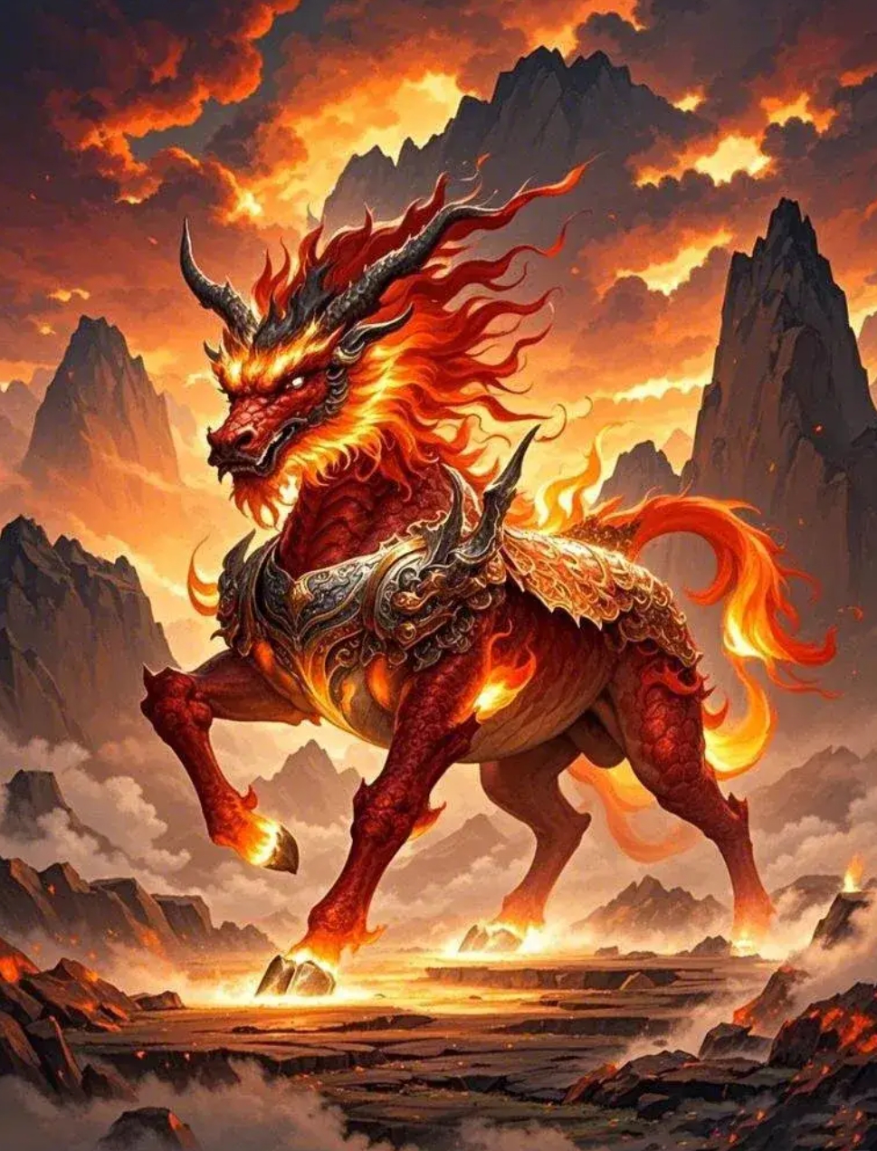 麒麟献瑞,好运连连,大富大贵,顺风顺水,人间百难消