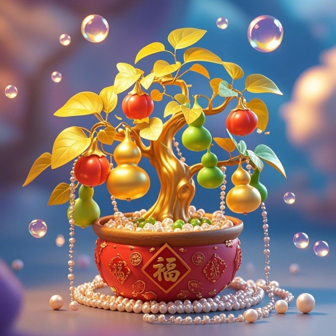 金果累累转运头像.福运连连,吉祥如意果
