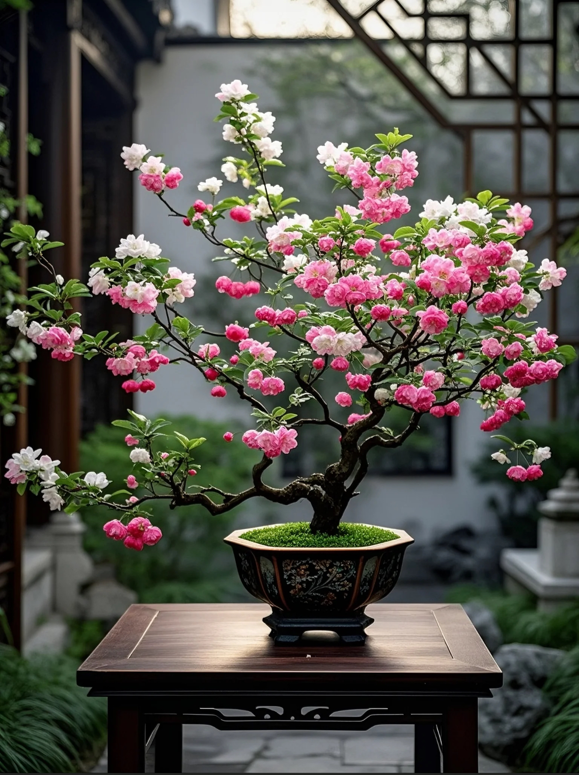 让这盆盛开的海棠花,带给你一份心灵的慰藉