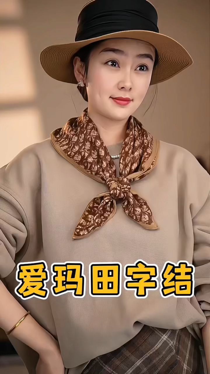 田字结系法教程来啦!#方巾多种打法!