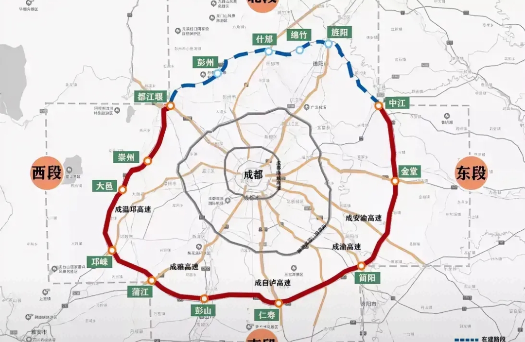 没错,目前成都五环路仅存在于规划地图上