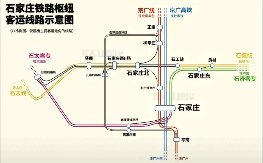 铁路枢纽十字形石太客专地图石家庄高铁站政区图石太客专线路石家庄
