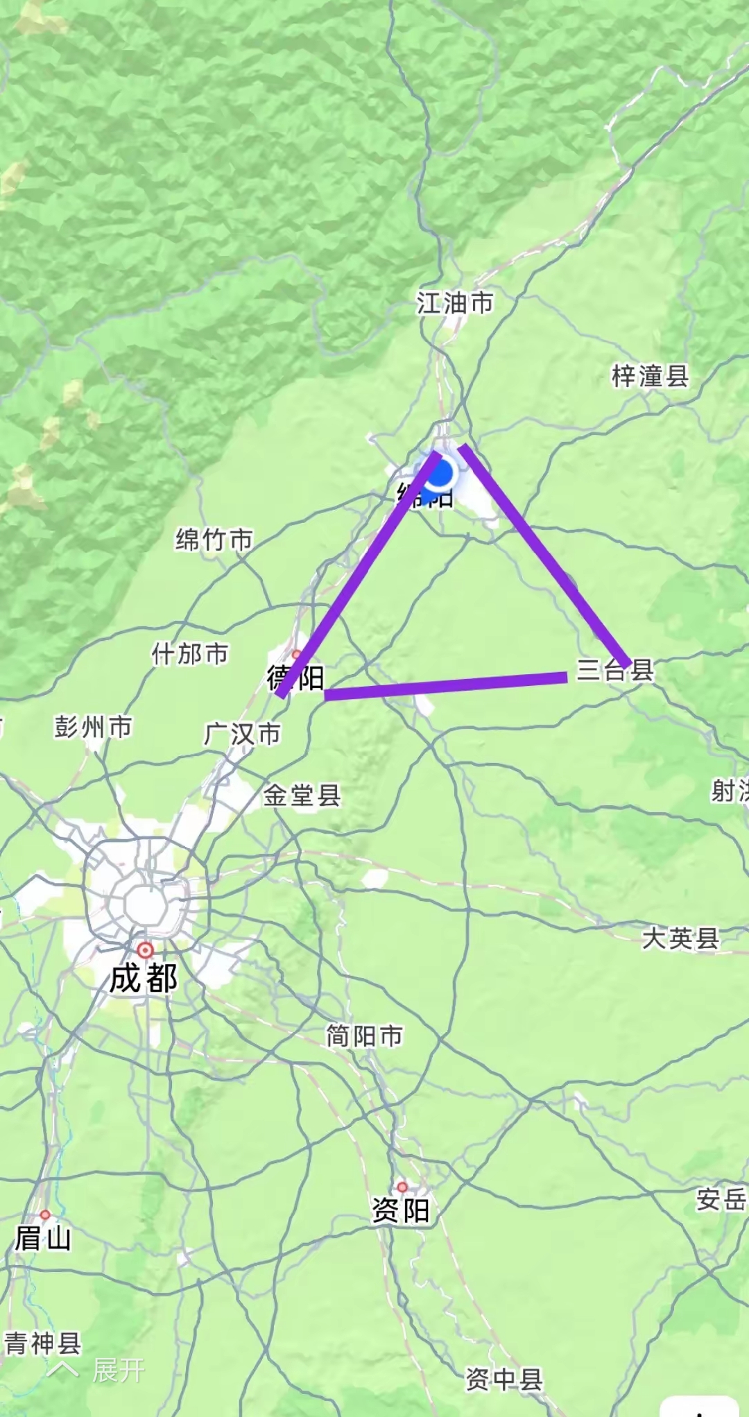 三台在区域位置上确实独特,它与绵阳,德阳构成的"紫三角",或许正是三