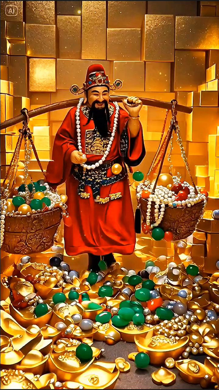 财神金像佑安康,财源广进好运连连!