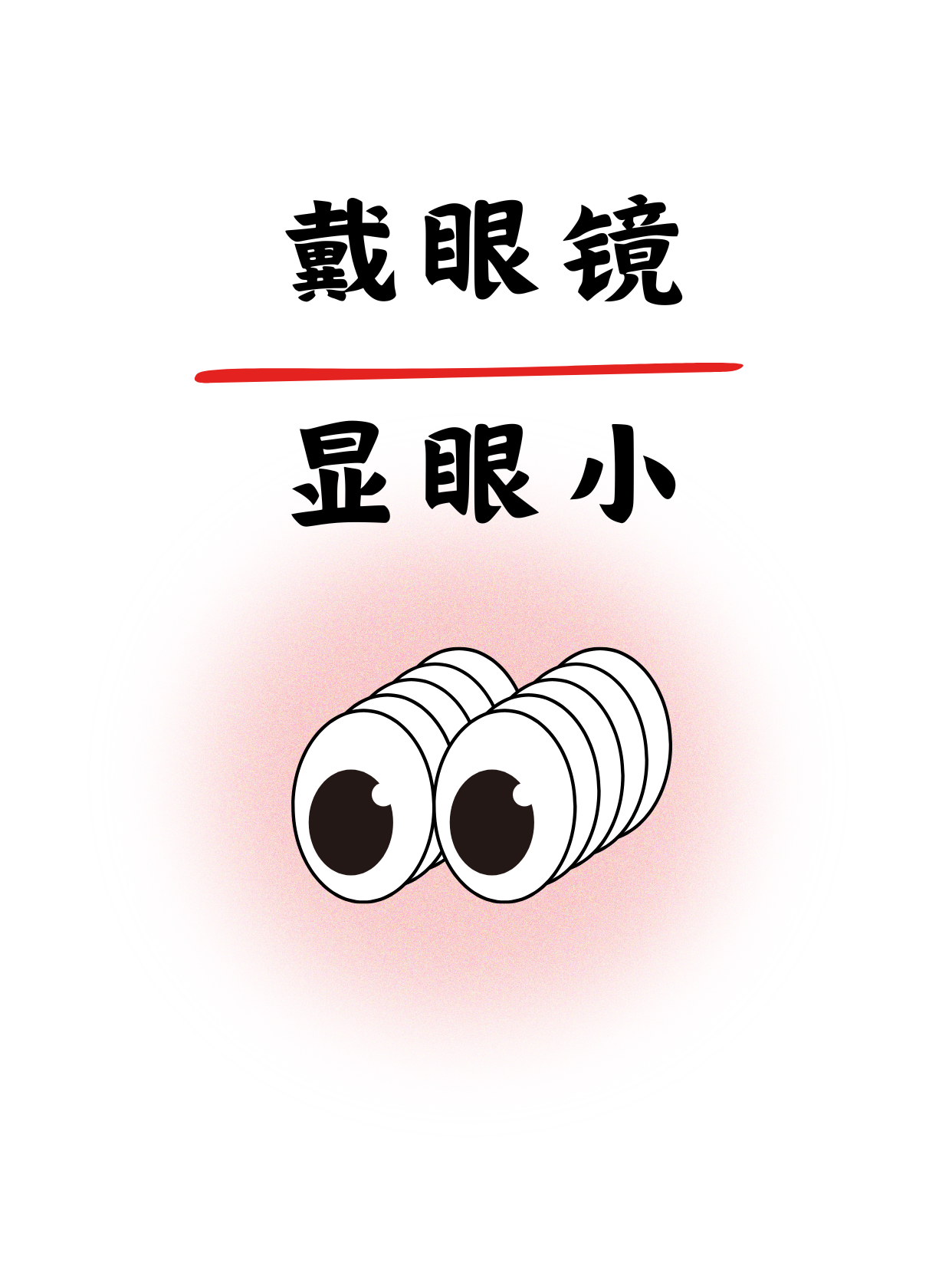 为什么戴眼镜显眼睛小