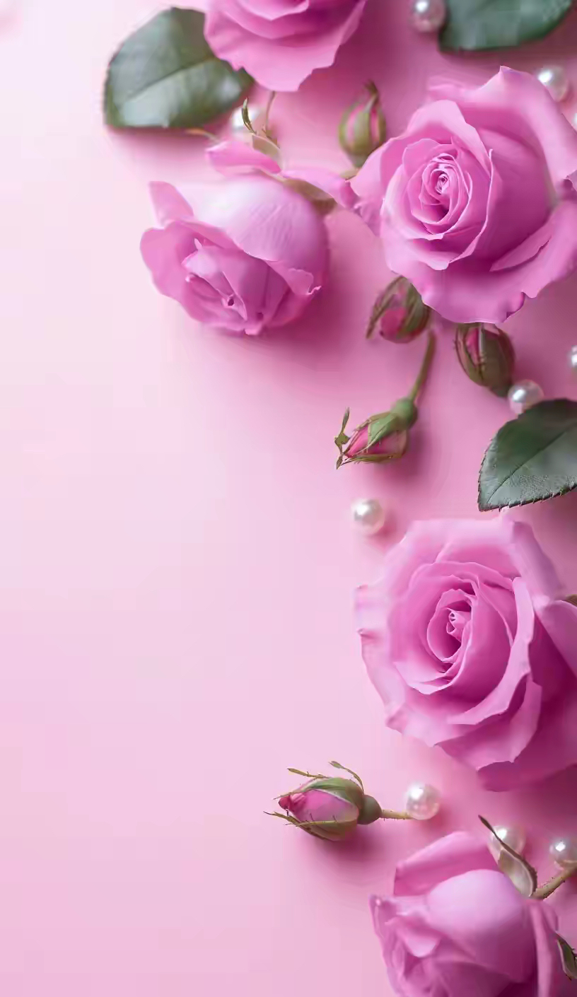 娇嫩的粉紫玫瑰