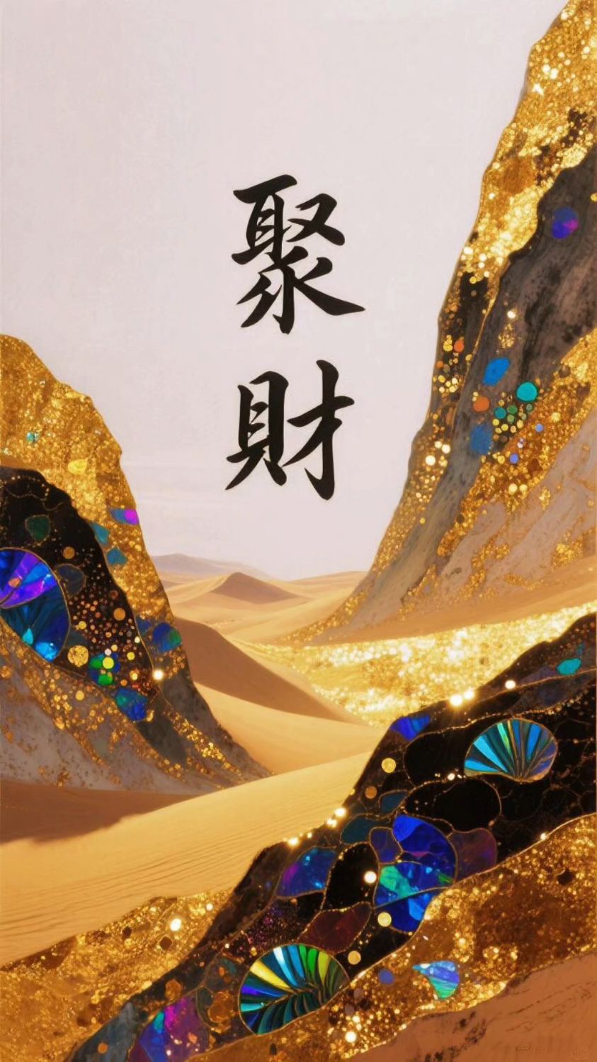 亮片山峰——聚财壁纸