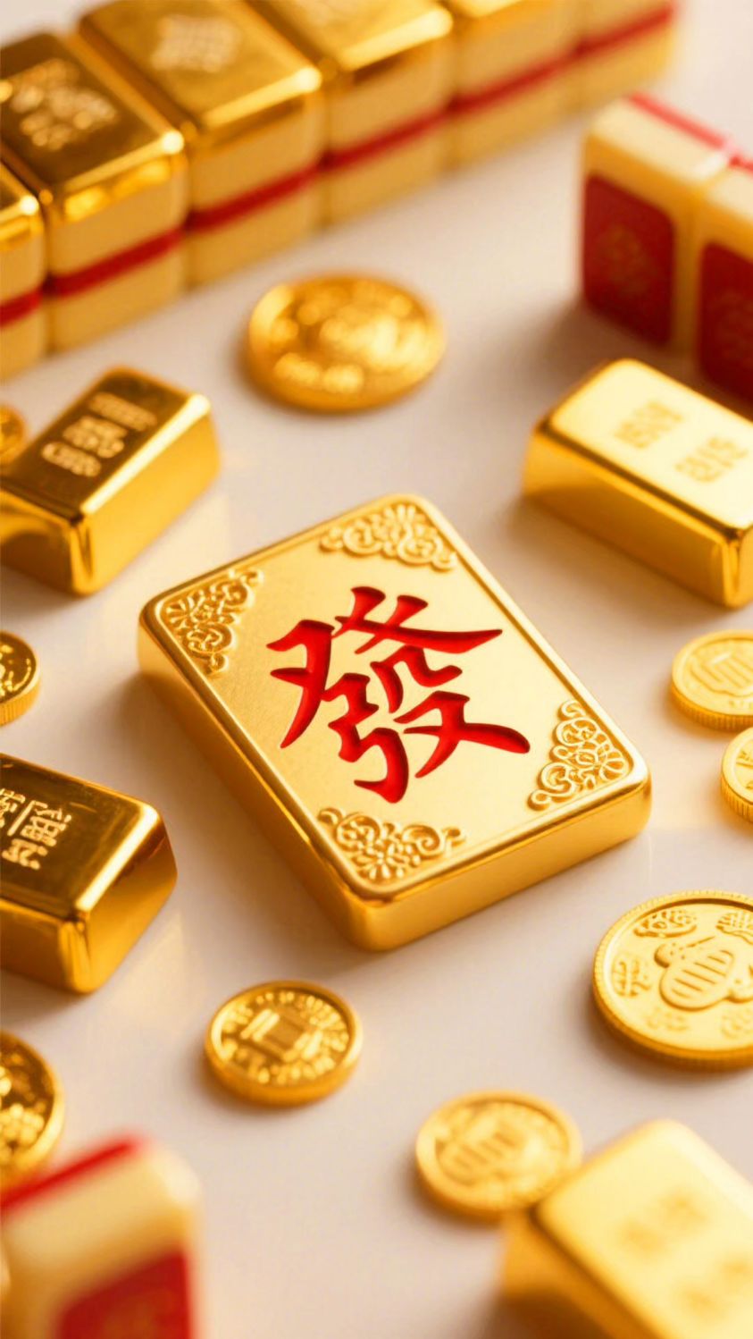 救命!这金色發字麻将壁纸我能用到发财!