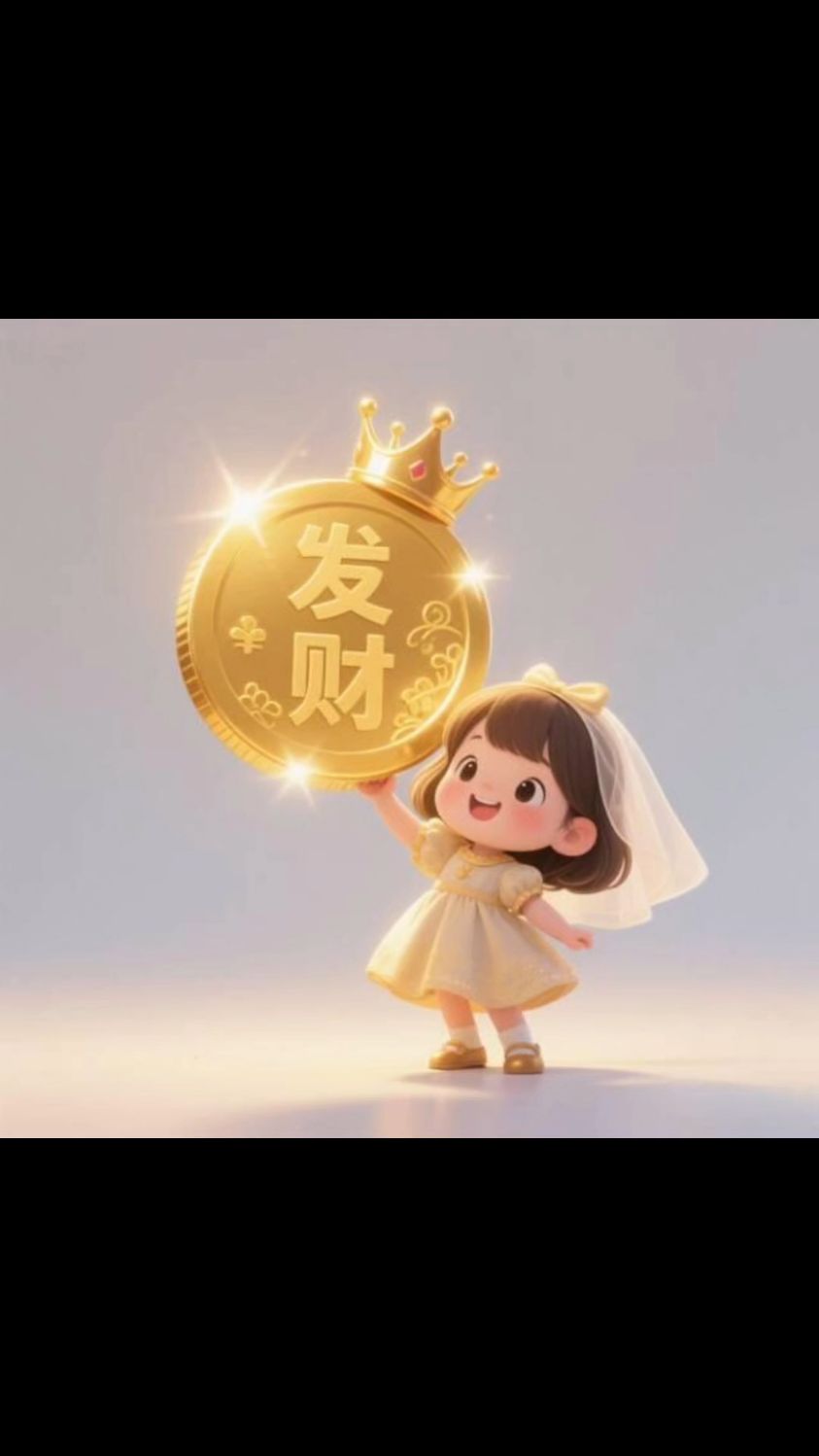 钱币娃娃来喽!可爱卡通女孩头像恭喜发财