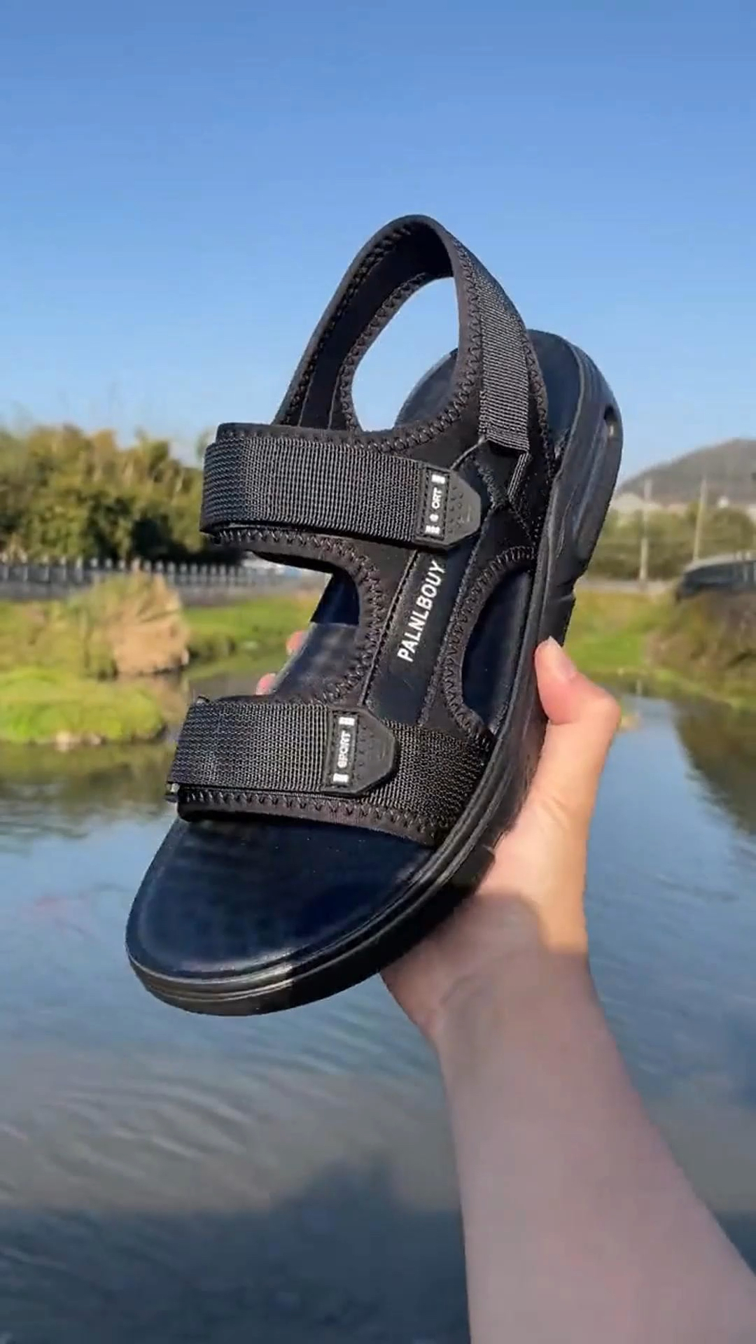 男士冰丝莱卡面料休闲男鞋,沙滩鞋!