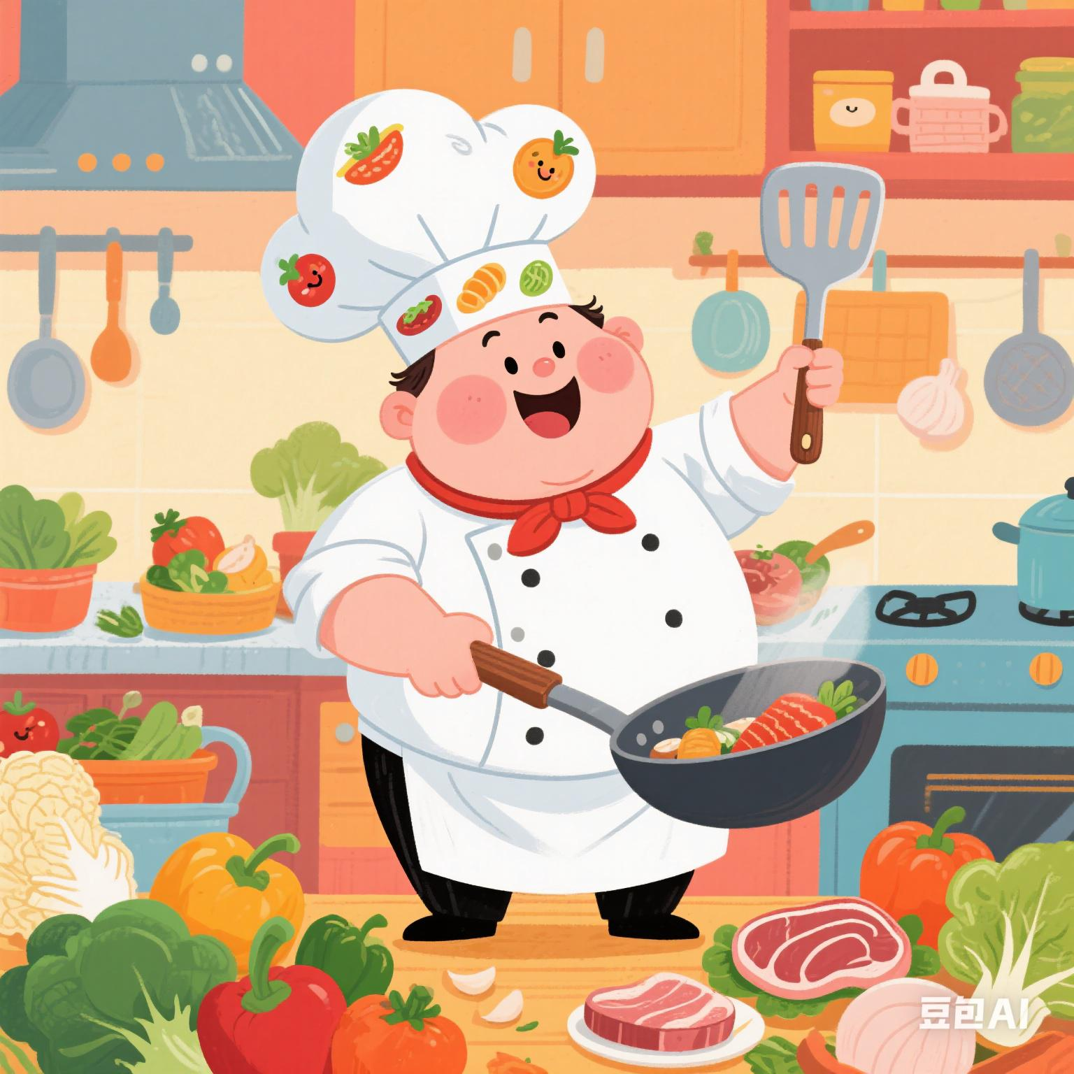 大厨卡通炒菜卡通做菜 卡通厨师炒菜卡通炒菜馆卡通图片后厨卡通图片