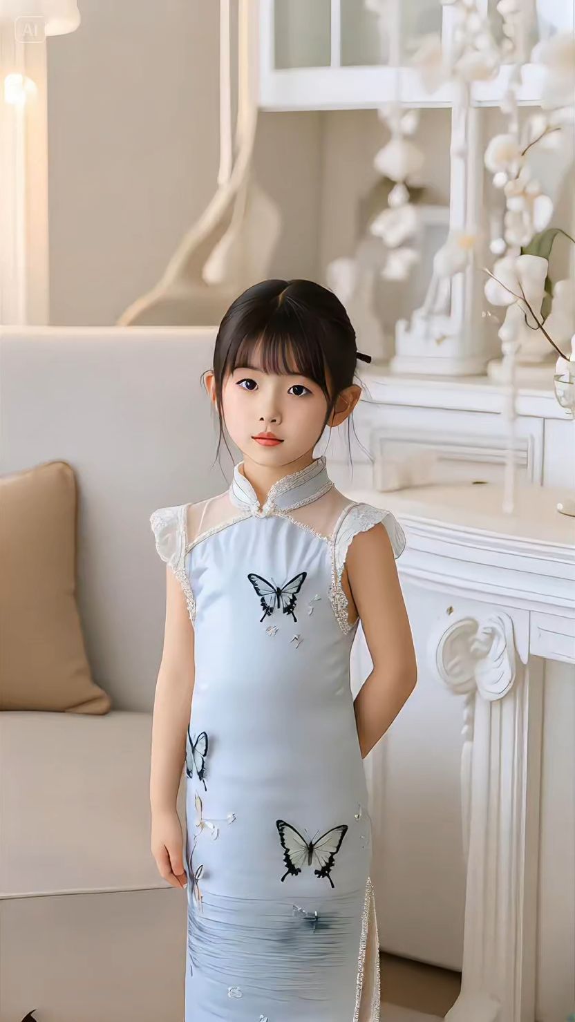 旗袍女童超级优雅,你打多少分?