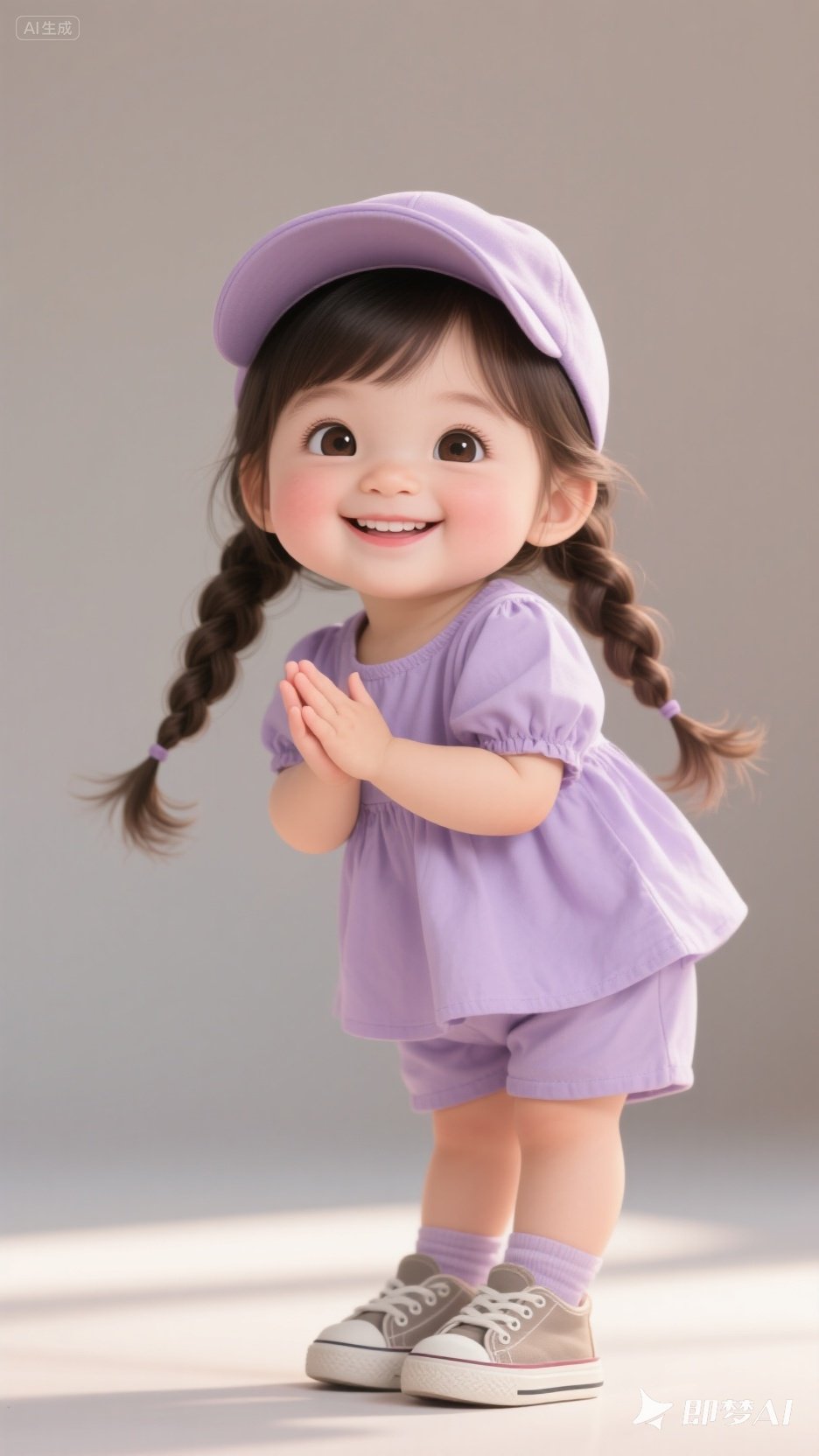 萌宝风格,机灵呆萌,可爱的中国小姑娘,脸部立体,大脑袋,大眼睛,欧式眼