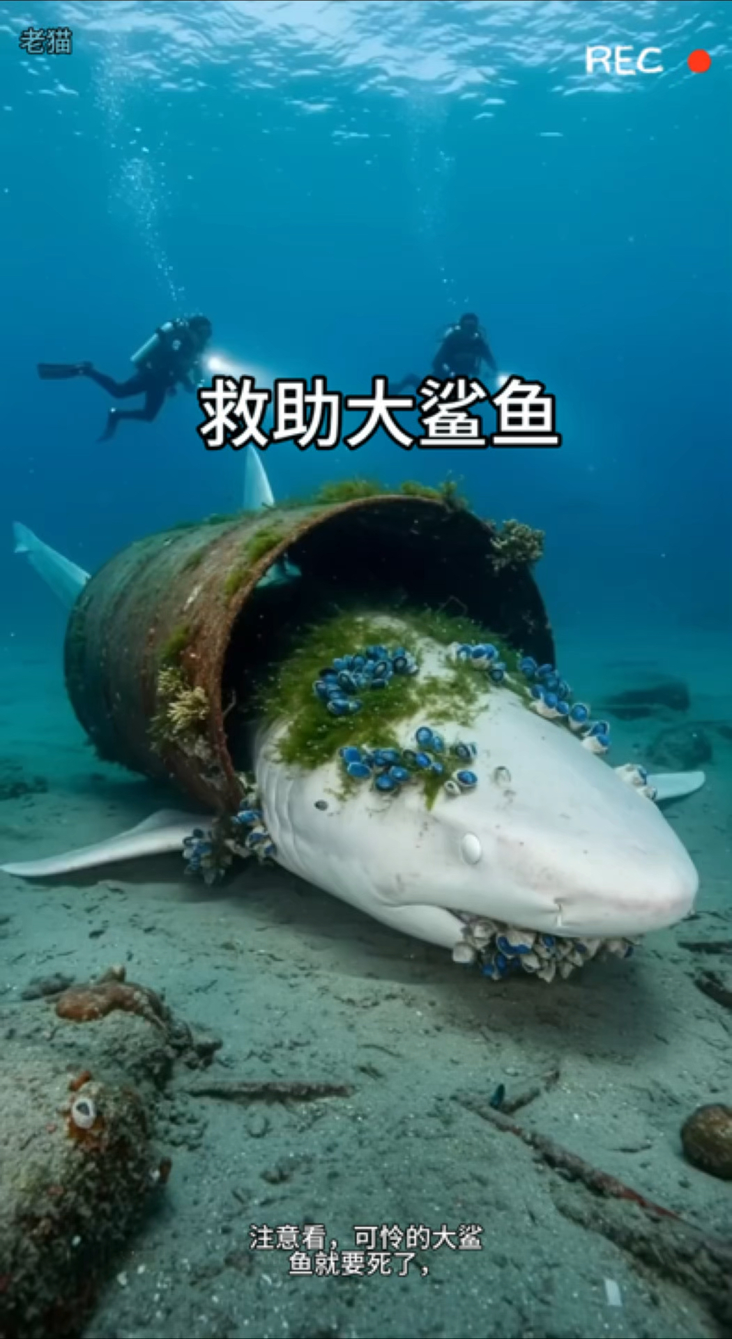 可怜的大鲨鱼就要死了