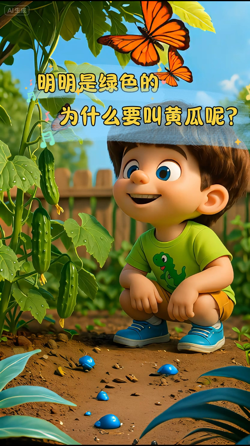 少儿百科故事《明明是绿色的,为什么要叫黄瓜呢》