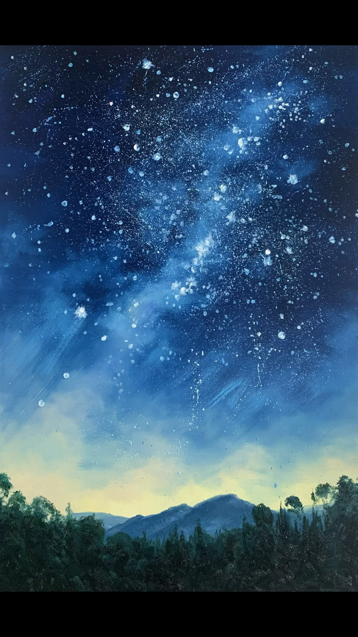 爆美星空油画!在家造一片手可摘星的山野秘境!