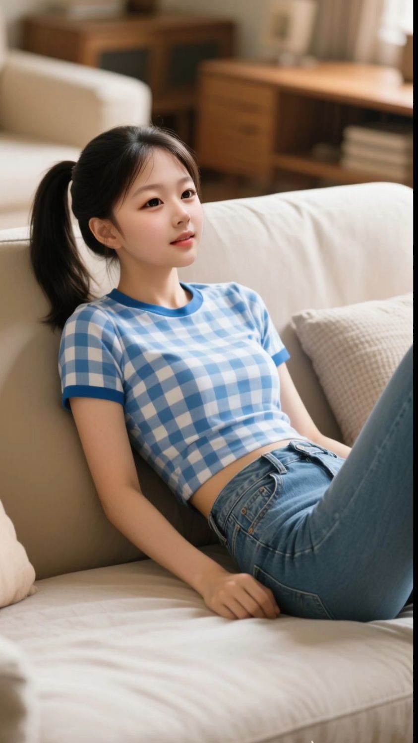 青春靓丽可爱马尾辫女孩