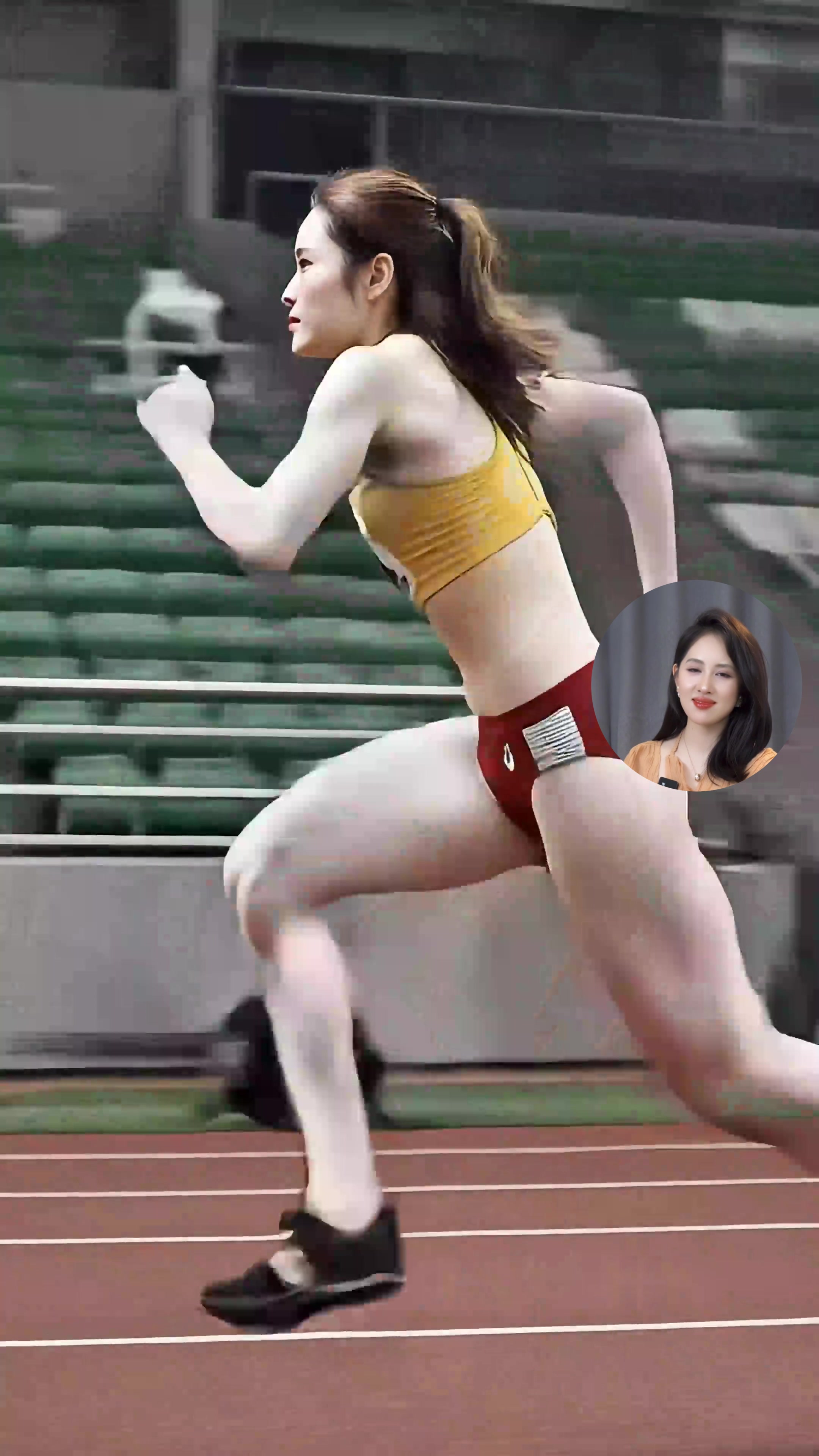 跨栏女运动员的训练现场,太强了