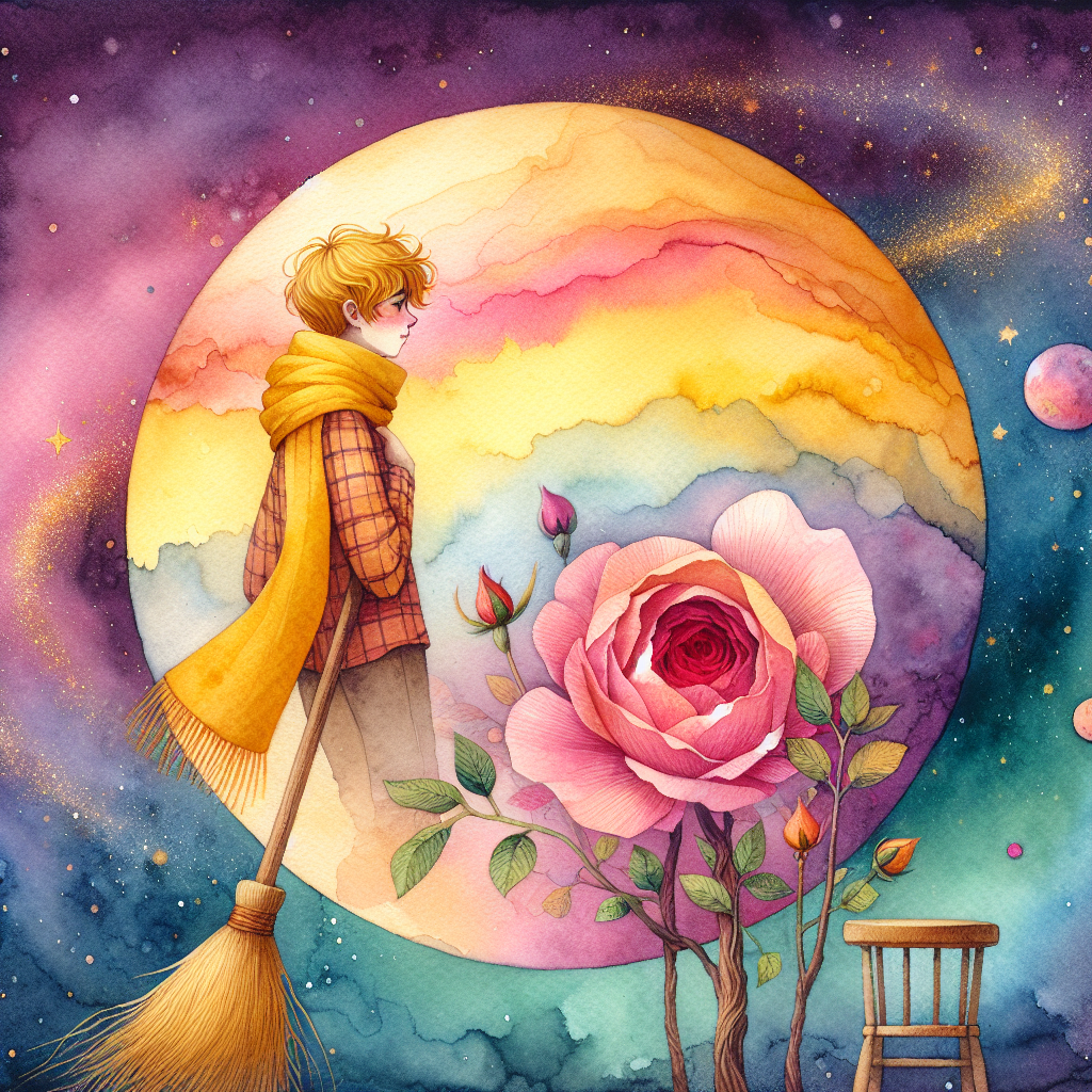小王子在一个星球上种玫瑰花