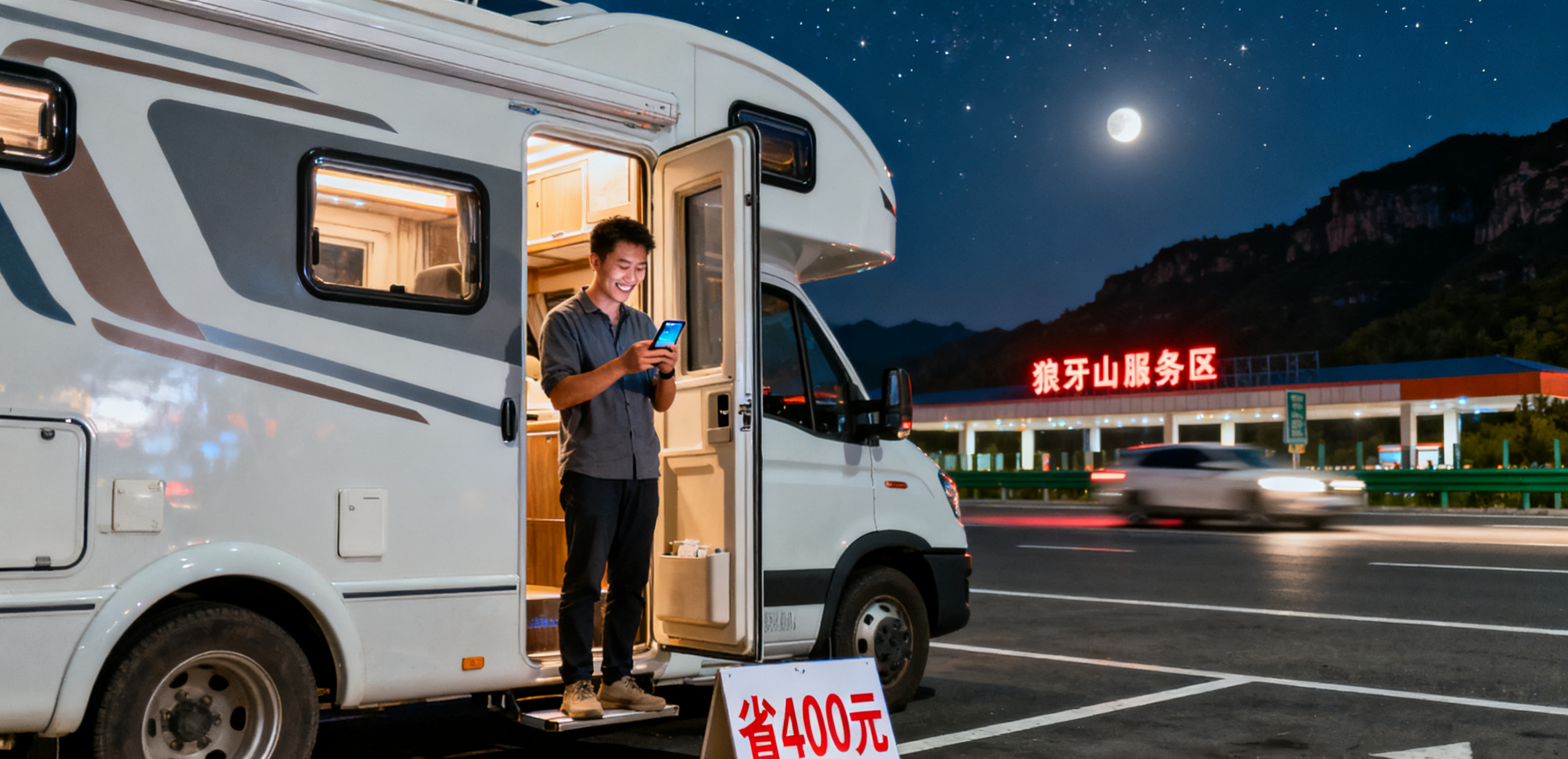 为蹭免费高速,这位房车博主再次出发,你怎么看?