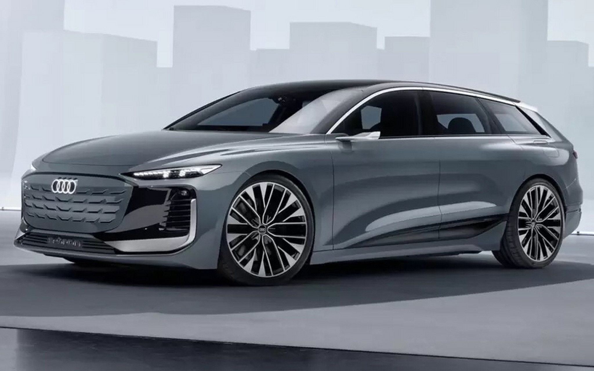 2024款新一代奥迪a6两厢版海外路试照,从包裹轮廓可以看出和新能源