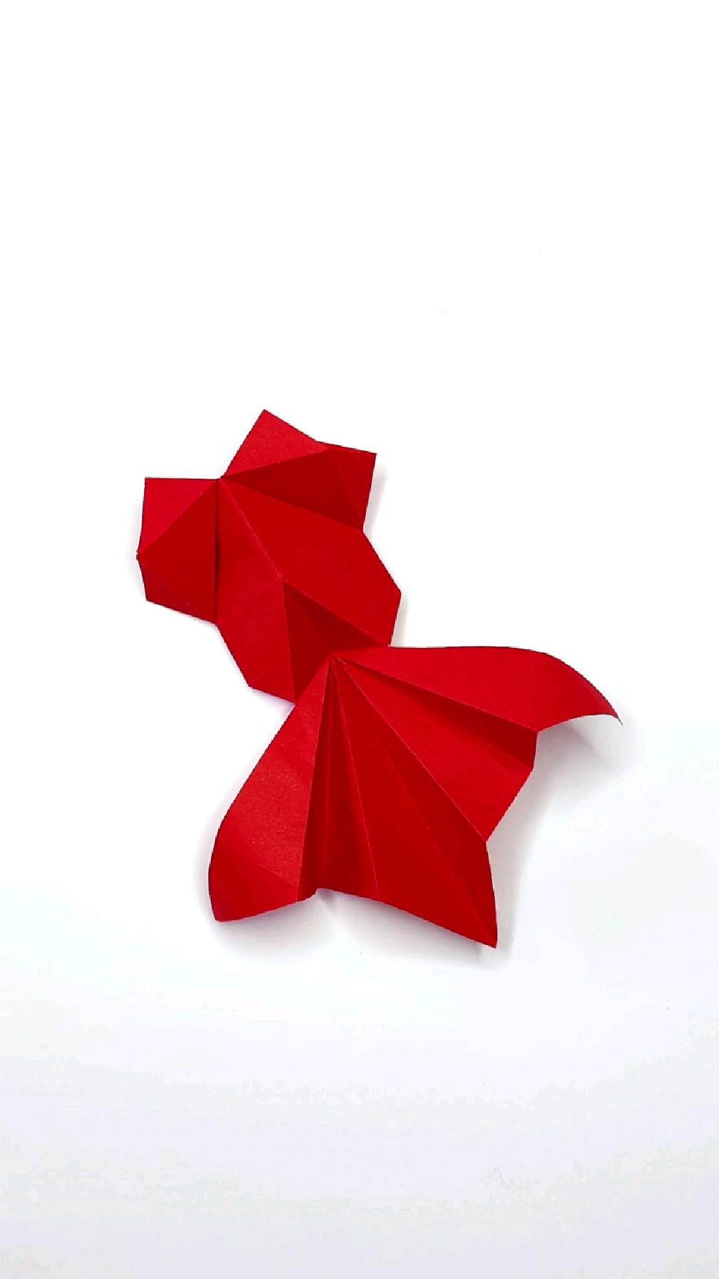 金鱼折纸教程,折法简单一看就会!