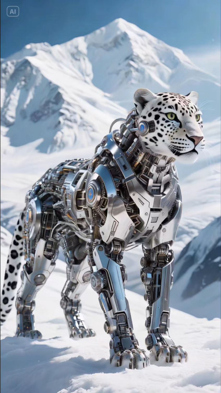 机械雪豹,雪山之巅
