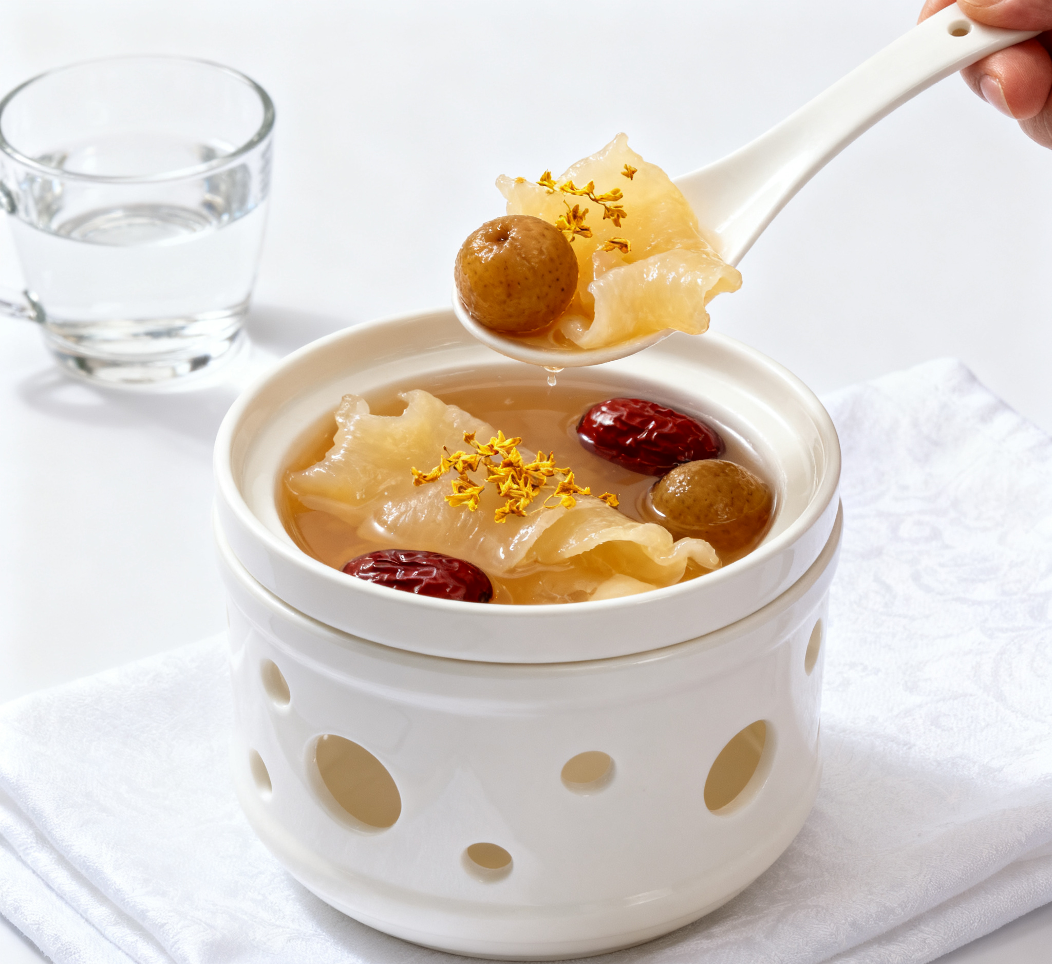 秋天喝它太养了!红枣桂圆牛奶炖花胶,3步炖出胶感,全家都爱喝