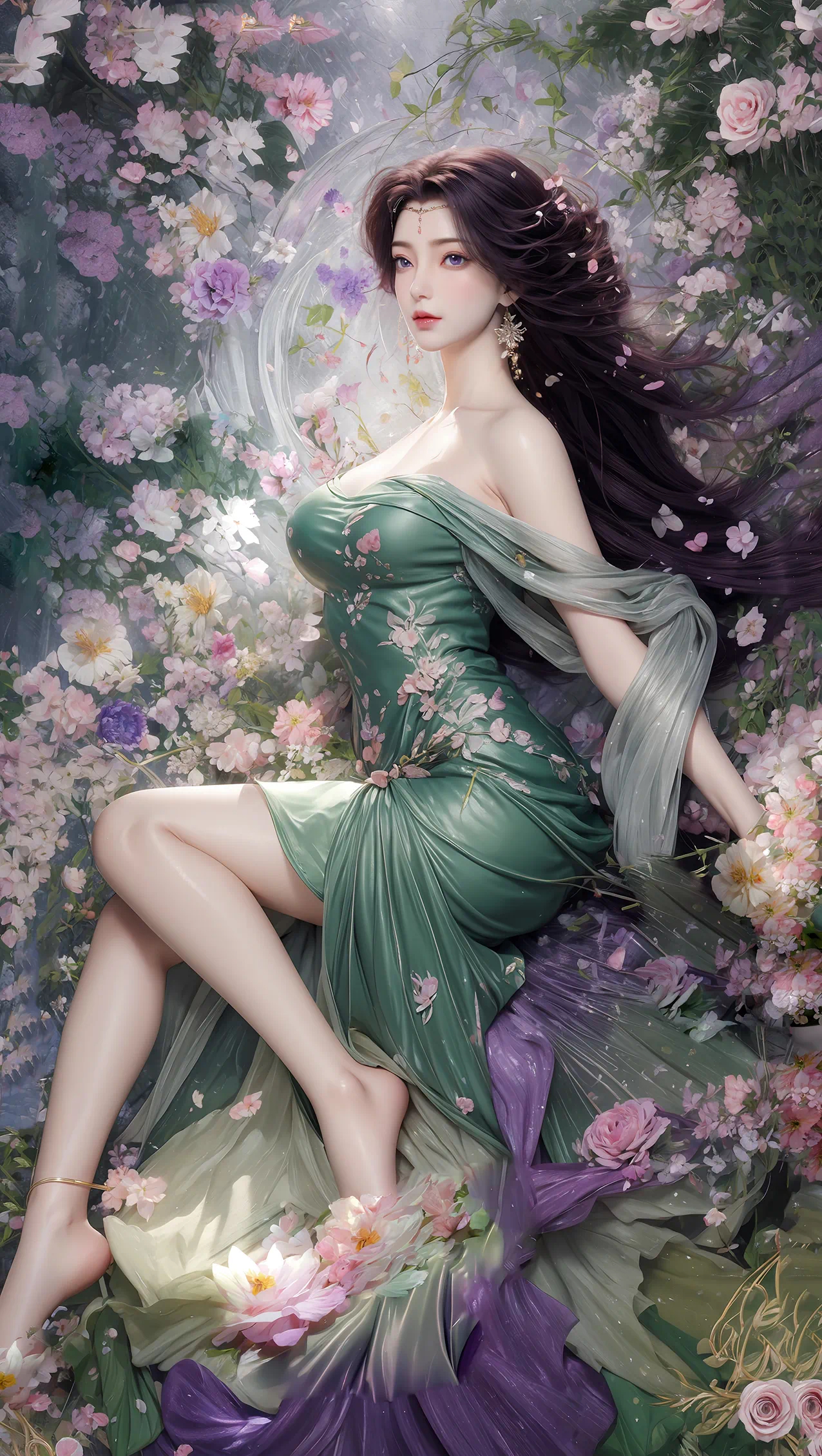 花海中的精灵#二次元美图