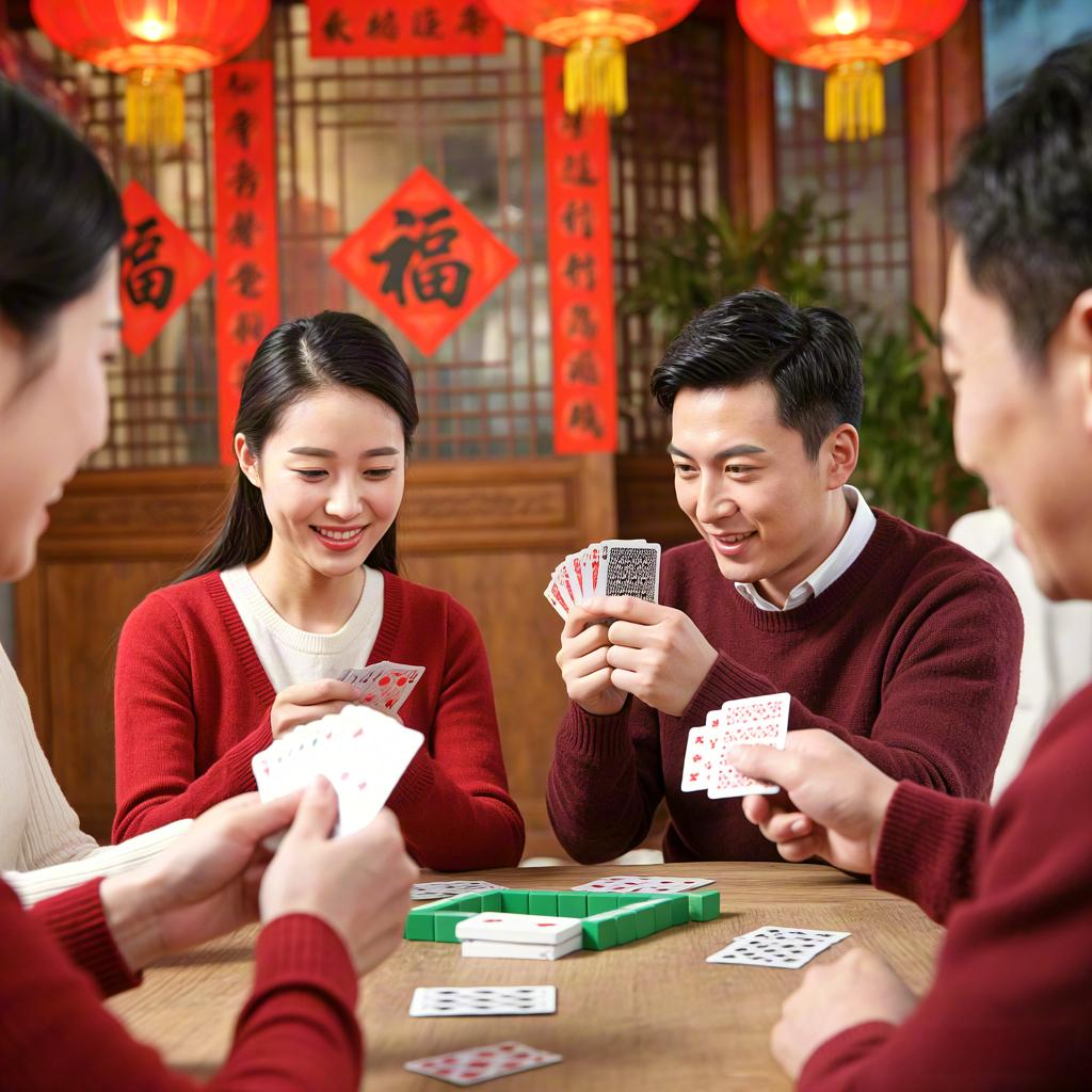 春节时,一家三口打扑克,一千一局怎么样