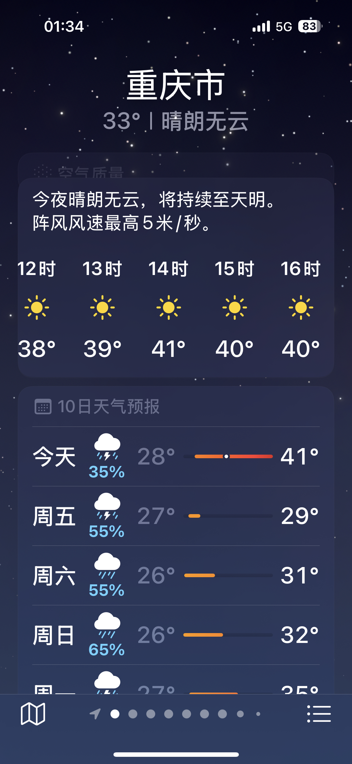 明天,8月29日,重庆主城气温可能会下降至区区29度,降温幅度超过温度
