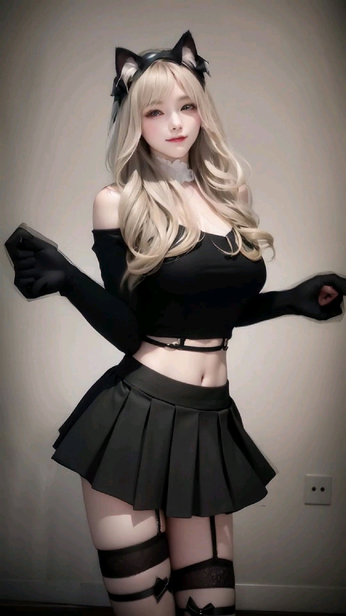 黑色系猫女的热舞