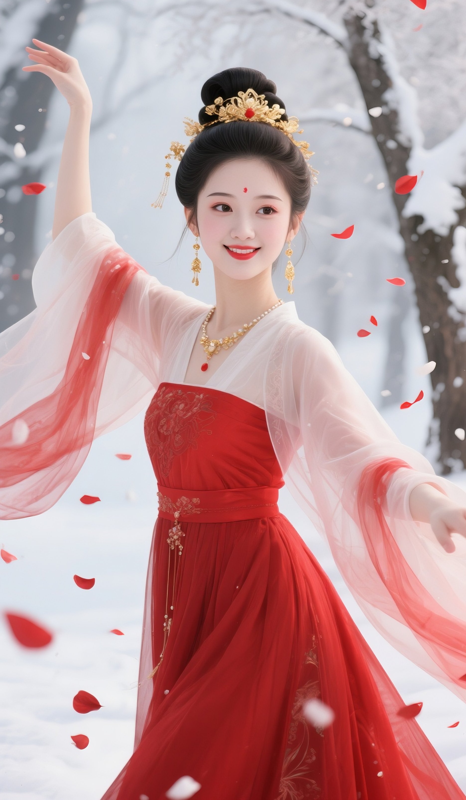 在这一方如梦似幻的空间里,一位身着绝美粉衣的佳人,似从古老的画卷中