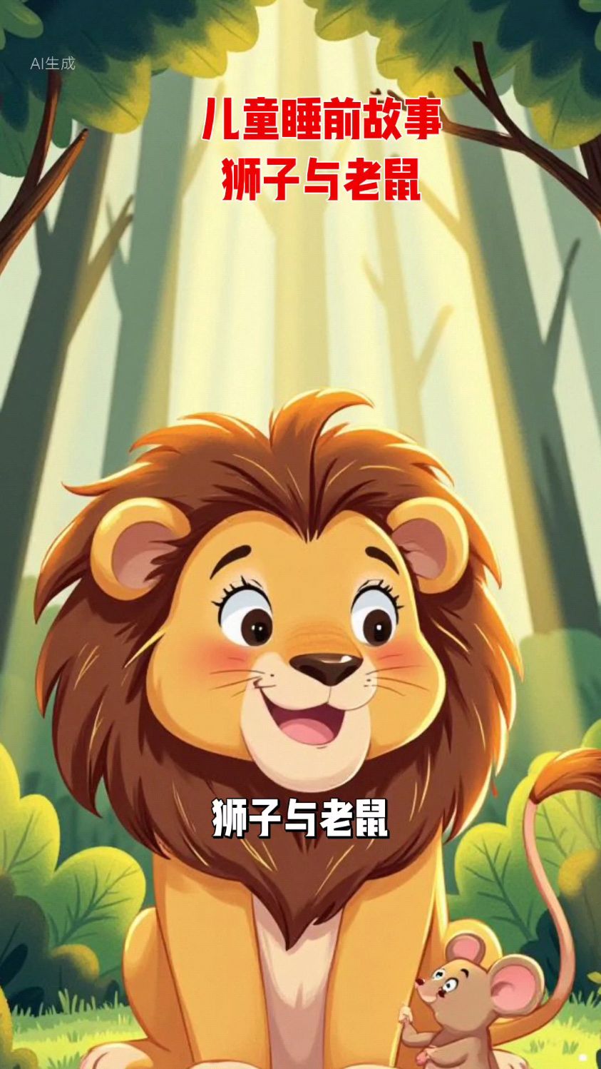 儿童睡前故事52狮子与老鼠