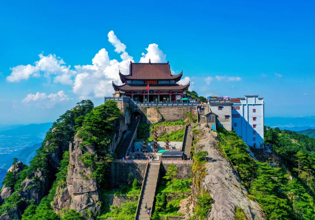 黄色秋叶古刹的图片吗九华山风光固始县九华山风景区图片大全九华山