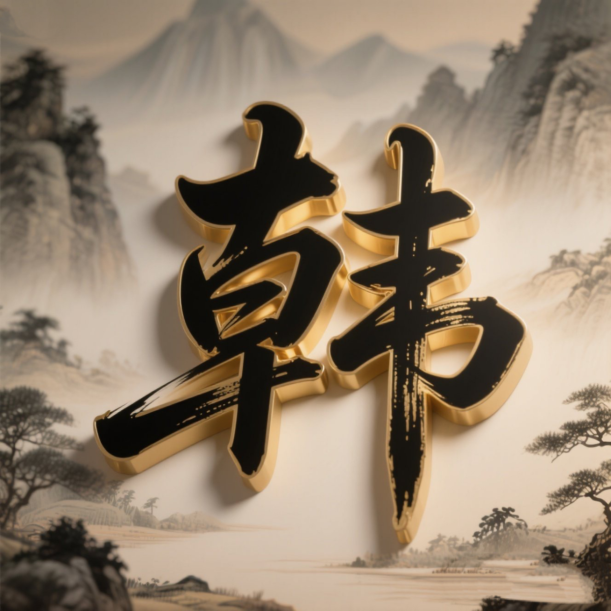 水墨立体风姓氏头像分享100个