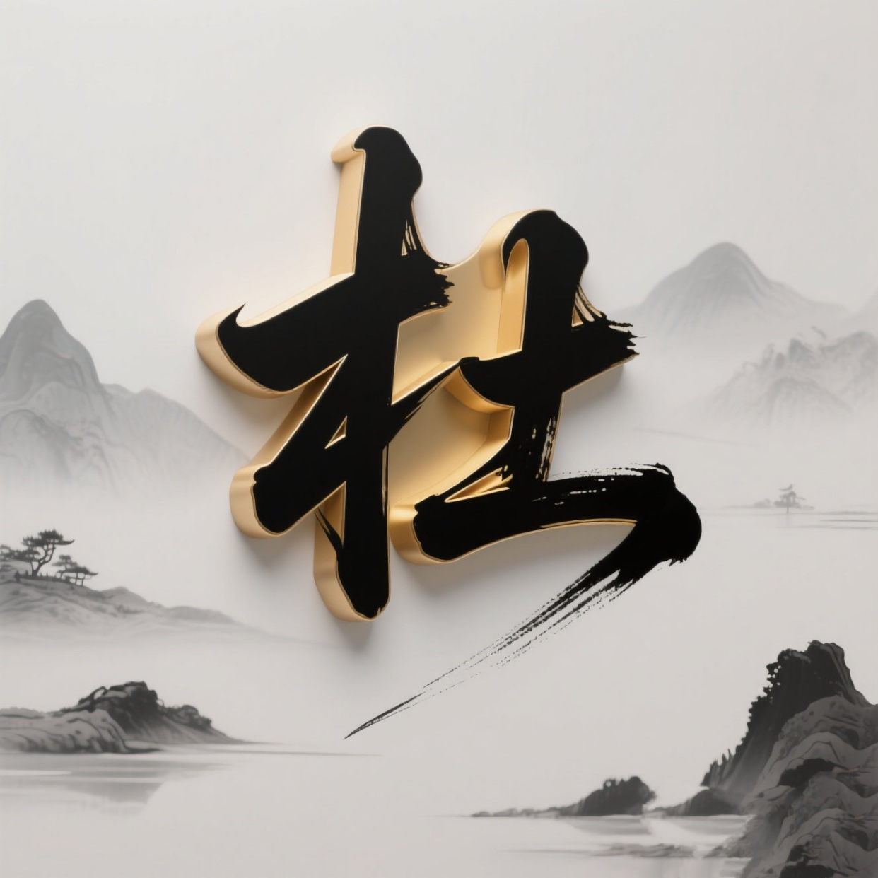 水墨立体风姓氏头像分享100个