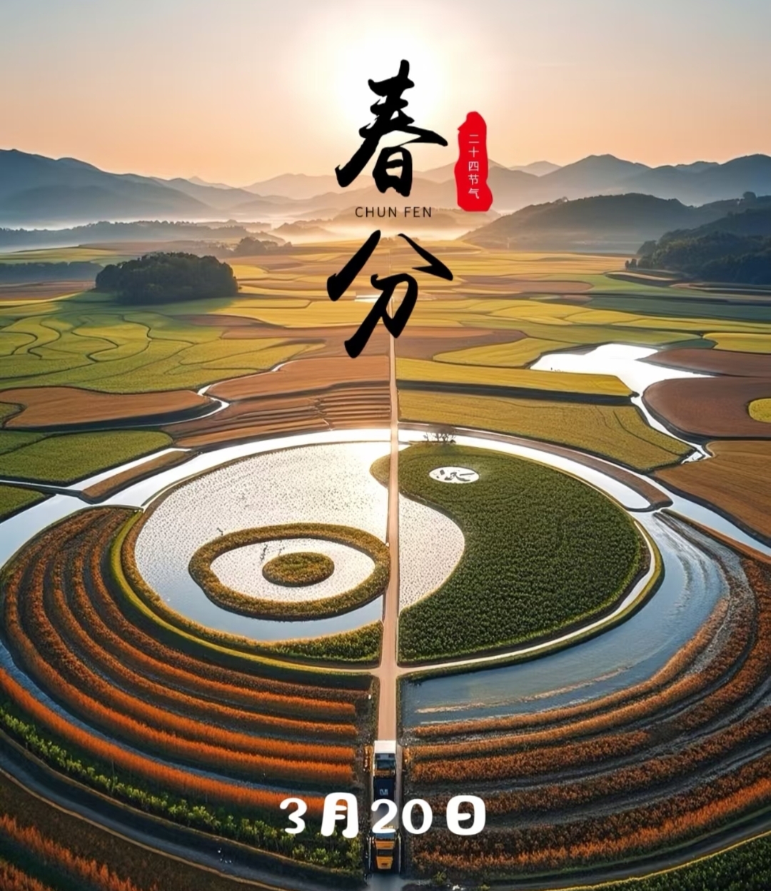 2025年3月20日今日春分二十四节气春分最新图片早上好温馨问候语