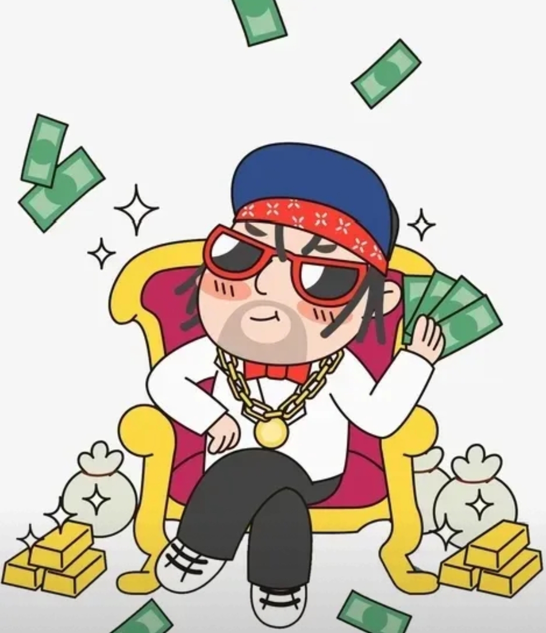 他有一个好妻子,这比挣100万还要重要; 0有钱人有钱人配图有钱卡通有