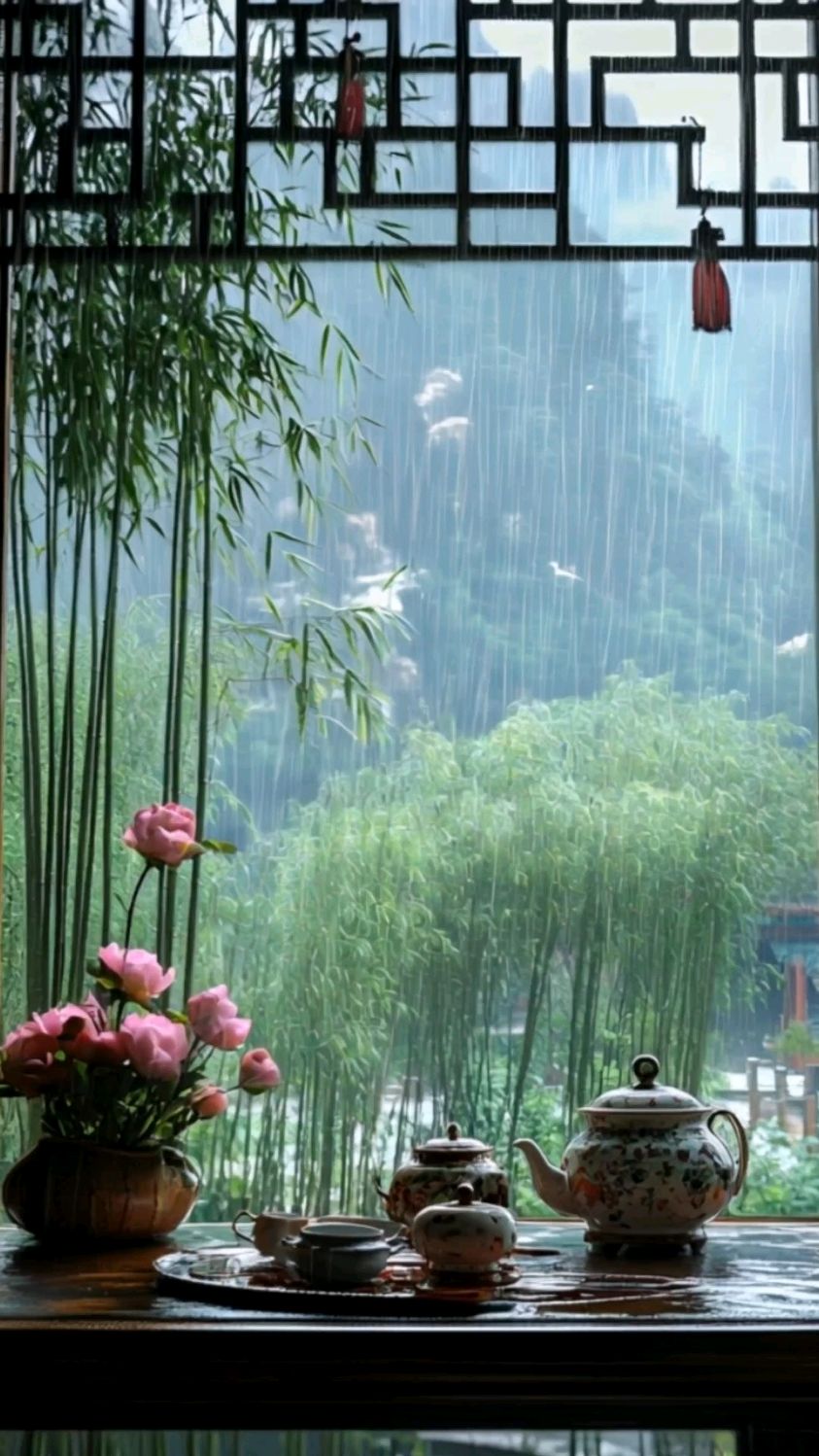 烟雨缱绻,雨中的美景仿佛正在被画笔轻轻的描绘