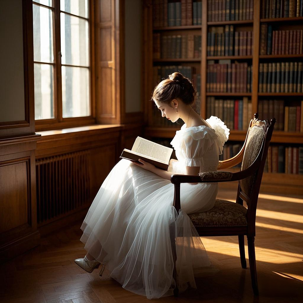 图片侧影女孩唯美图片气质女人看书唯美图片读书的唯美图片读书的女性