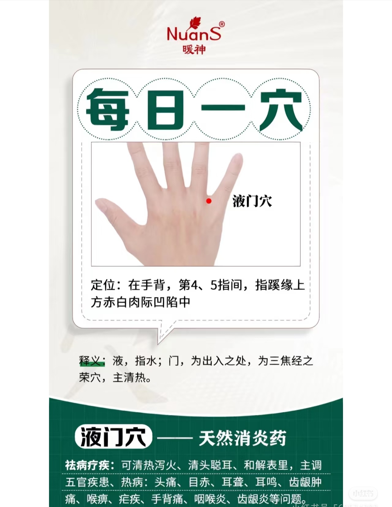 人体自带的消炎穴