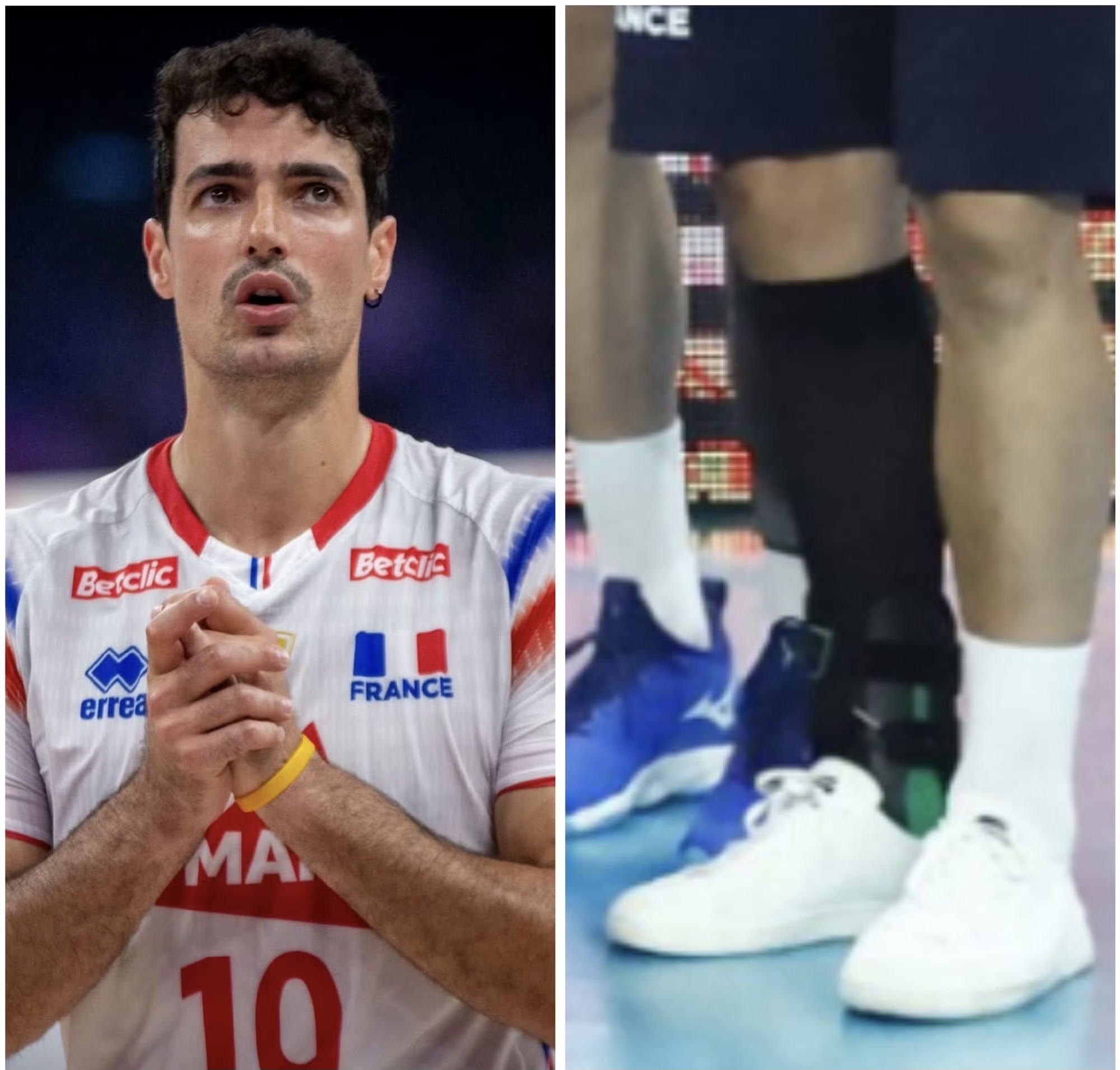 洛亚蒂受伤世锦赛前景不明 法国男排主攻洛亚蒂在周二的训练中右腿